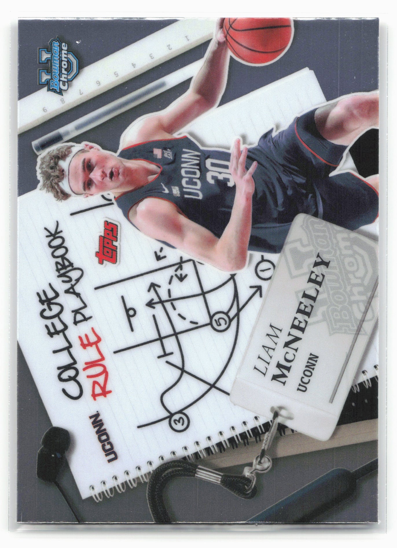 2024-25 Bowman Chrome #CRP-14 Liam McNeeley College Rule Playbook