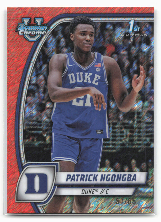 2024-25 Bowman Chrome #58 Patrick Ngongba Orange Shimmer Refractor #/65