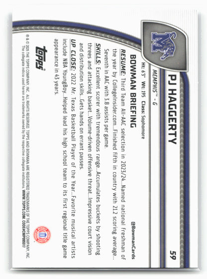 2024-25 Bowman University Chrome #59 PJ Haggerty 17882