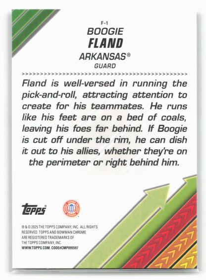 2024-25 Bowman University Chrome #F-1 Boogie Fland Facilitators 17933