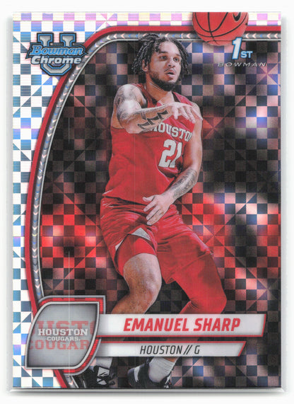2024-25 Bowman University Chrome #23 Emanuel Sharp X-Fractor 17935