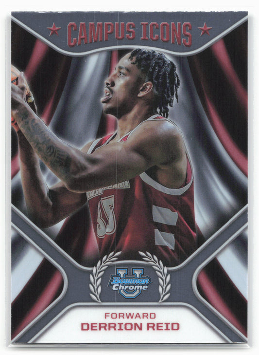 2024-25 Bowman University Chrome #CI-10 Derrion Reid Campus Icons 17936