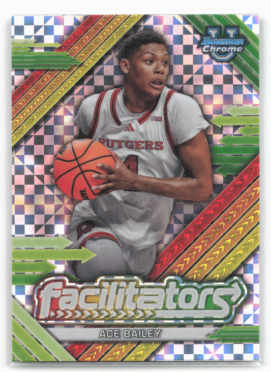 2024-25 Bowman University Chrome #F-11 Ace Bailey Facilitators X-Fractor