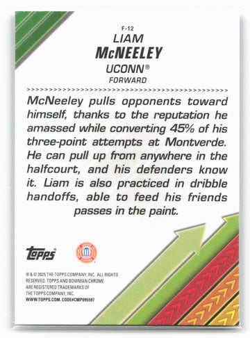 2024-25 Bowman University Chrome #F-12 Liam McNeeley Facilitators 17950