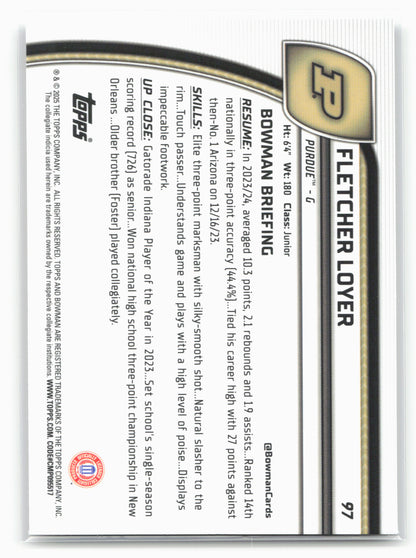 2024-25 Bowman University Chrome #97 Fletcher Loyer 17967