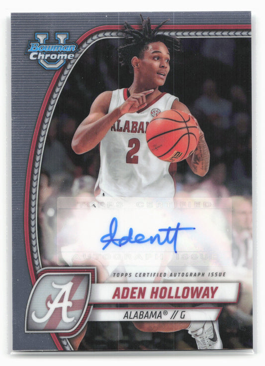 2024-25 Bowman University Chrome #57 Aden Holloway Prospects Autographs