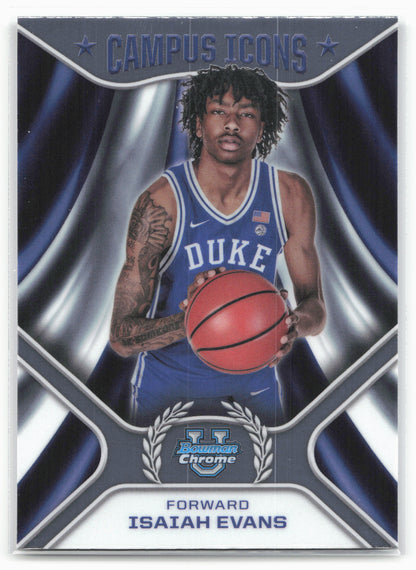 2024-25 Bowman University Chrome #CI-9 Isaiah Evans Campus Icons 17979