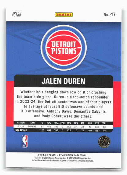 2024-25 Panini Revolution #47 Jalen Duren Astro 18008