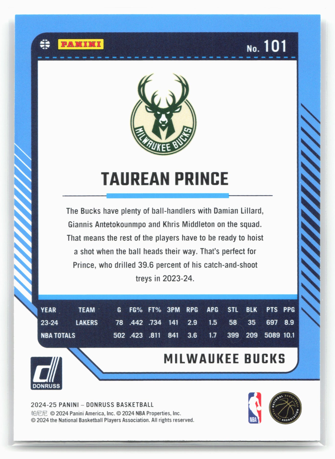2024-25 Donruss #101 Taurean Prince