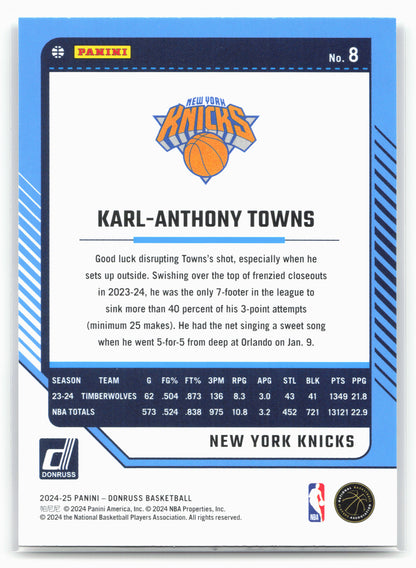2024-25 Donruss #8 Karl-Anthony Towns