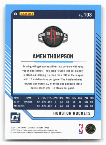 
2024-25 Donruss #103 Amen Thompson