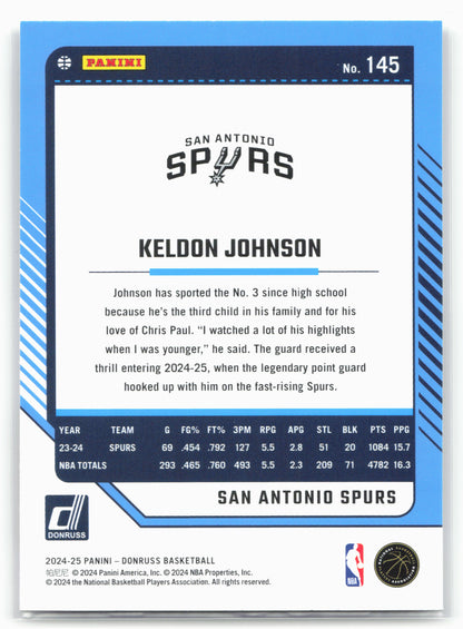 2024-25 Donruss #145 Keldon Johnson