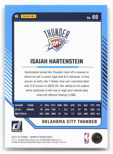 
2024-25 Donruss #69 Isaiah Hartenstein
