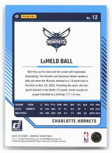 
2024-25 Donruss #12 LaMelo Ball