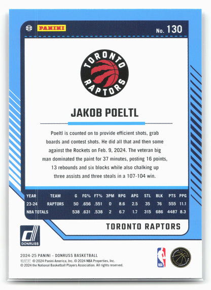 2024-25 Donruss #130 Jakob Poeltl