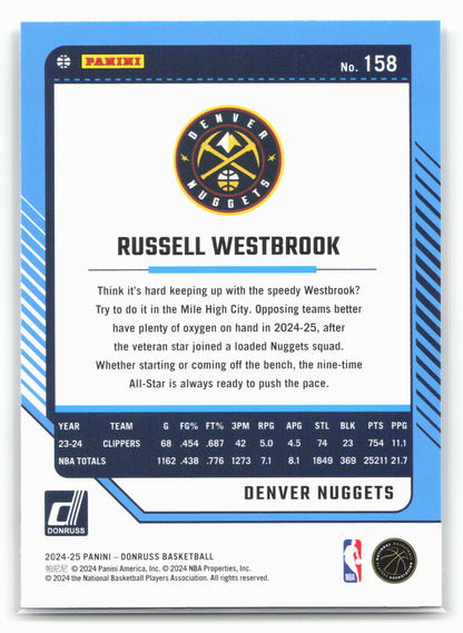 2024-25 Donruss #158 Russell Westbrook