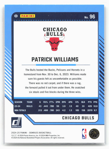 
2024-25 Donruss #96 Patrick Williams