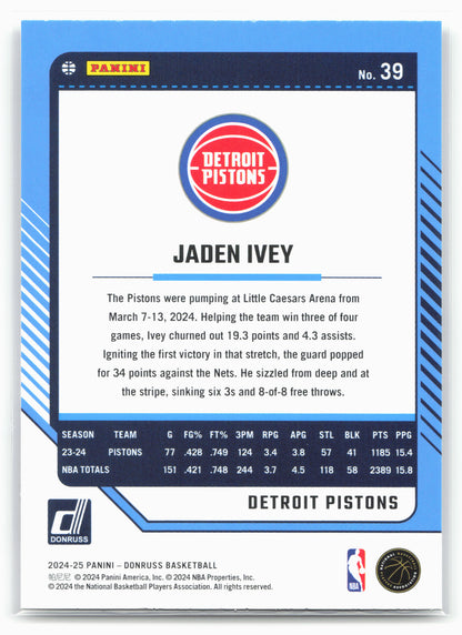 2024-25 Donruss #39 Jaden Ivey