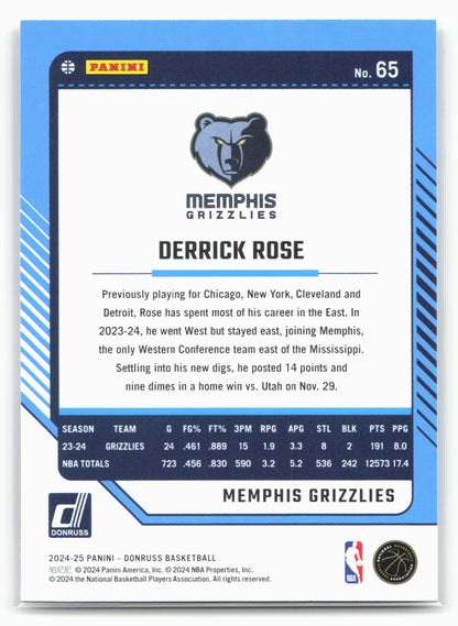 2024-25 Donruss #65 Derrick Rose