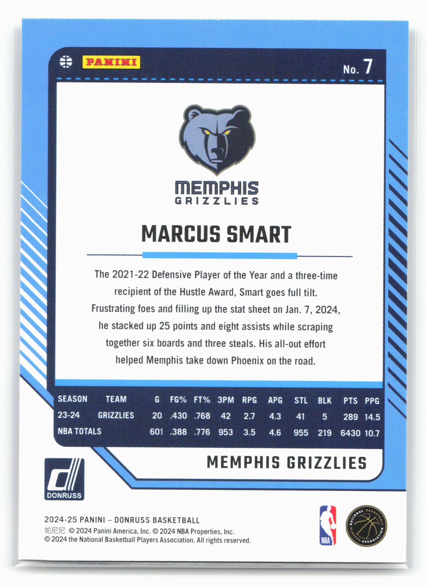 2024-25 Donruss #7 Marcus Smart