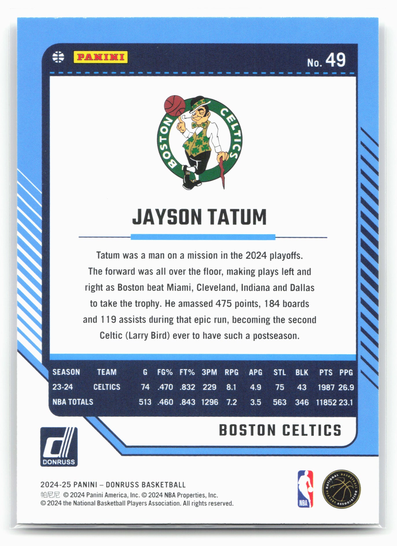 2024-25 Donruss #49 Jayson Tatum