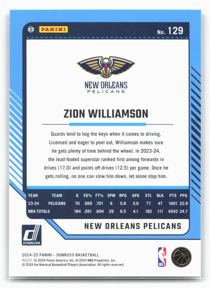 2024-25 Donruss #129 Zion Williamson
