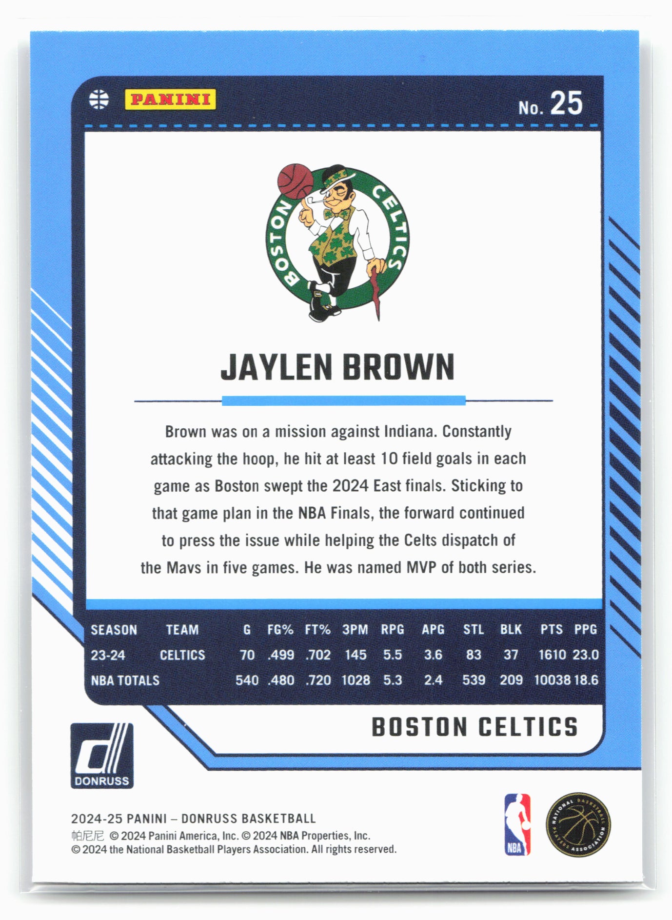 2024-25 Donruss #25 Jaylen Brown