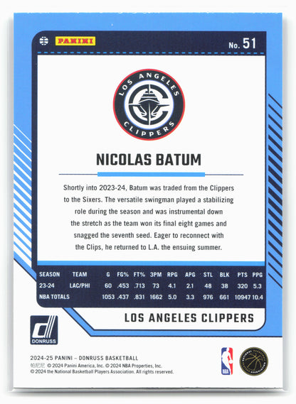 2024-25 Donruss #51 Nicolas Batum