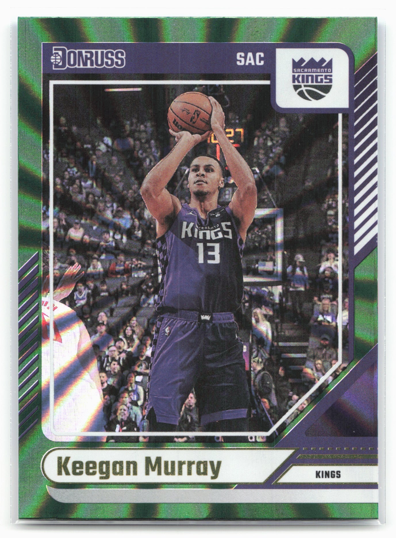 2024-25 Donruss #139 Keegan Murray Holo Green Laser