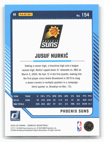 2024-25 Donruss #154 Jusuf Nurkic Holo Green Laser