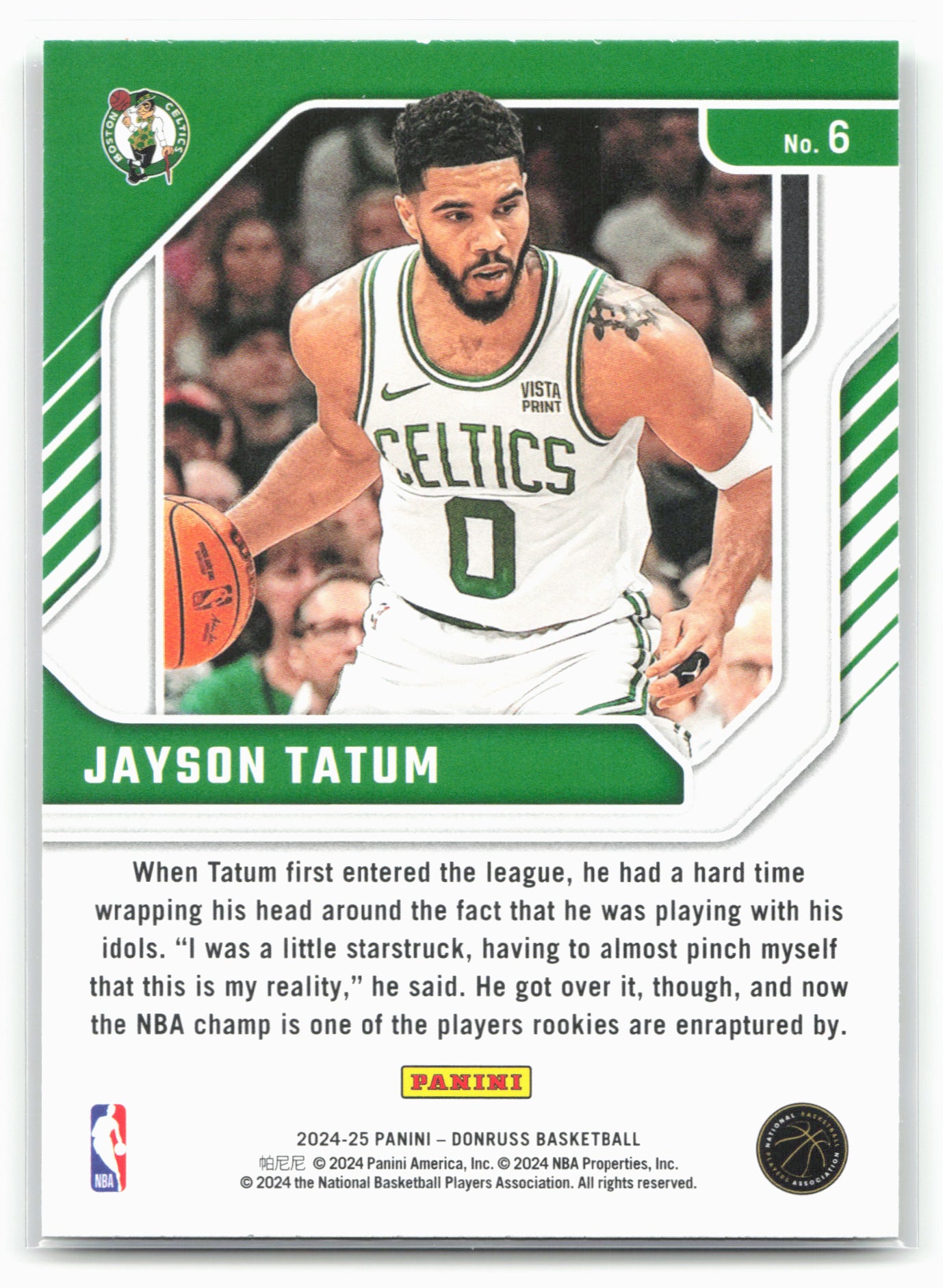 2024-25 Donruss #6 Jayson Tatum Franchise Features
