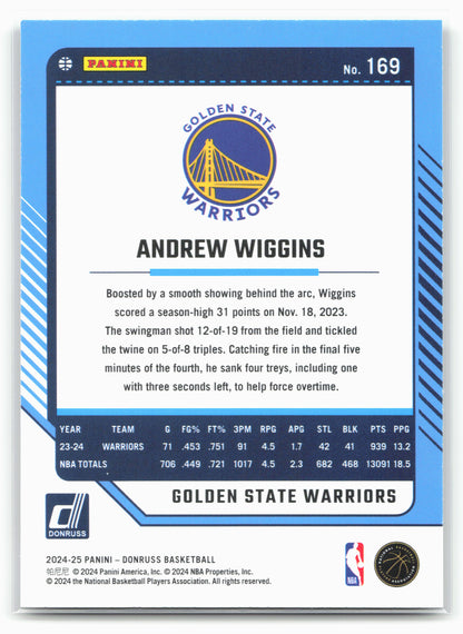 2024-25 Donruss #169 Andrew Wiggins Holo Green Laser