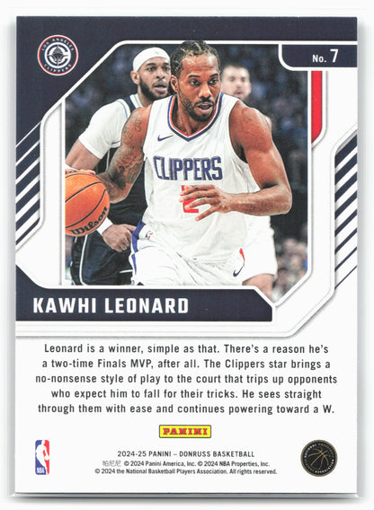2024-25 Donruss #7 Kawhi Leonard Franchise Features