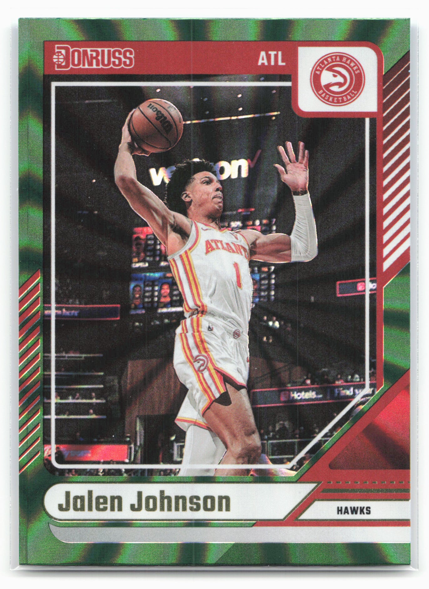 2024-25 Donruss #108 Jalen Johnson Holo Green Laser