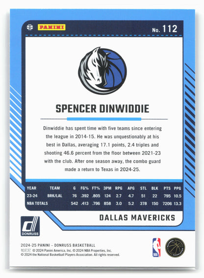 2024-25 Donruss #112 Spencer Dinwiddie