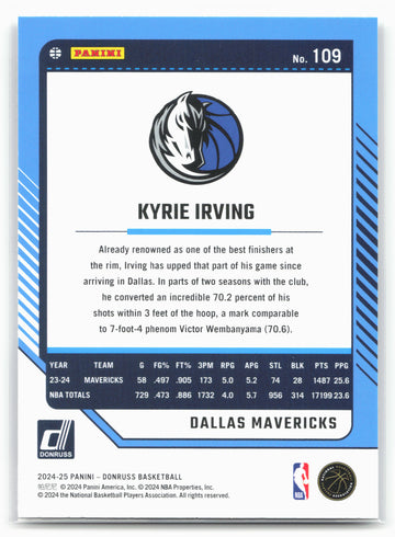 
2024-25 Donruss #109 Kyrie Irving