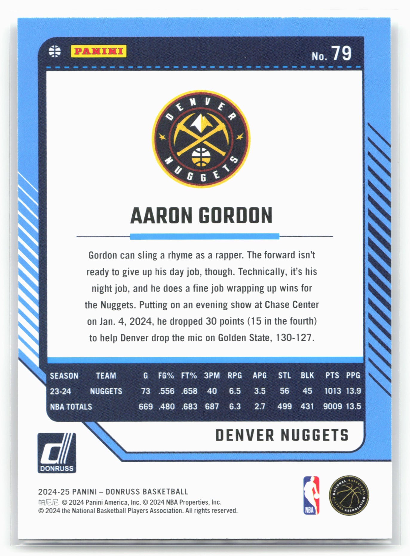 2024-25 Donruss #79 Aaron Gordon