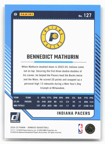 2024-25 Donruss #127 Bennedict Mathurin