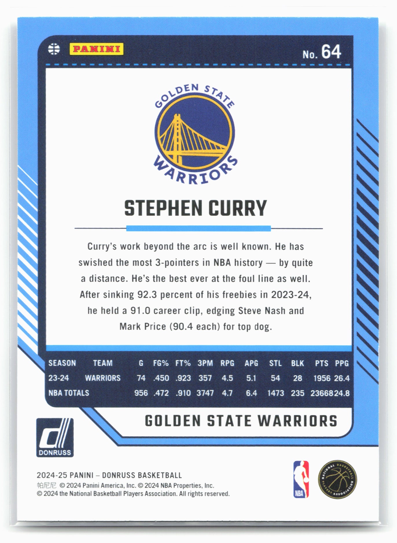 2024-25 Donruss #64 Stephen Curry