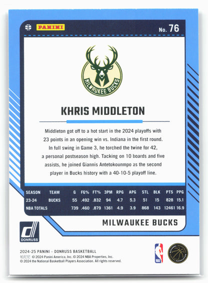 2024-25 Donruss #76 Khris Middleton