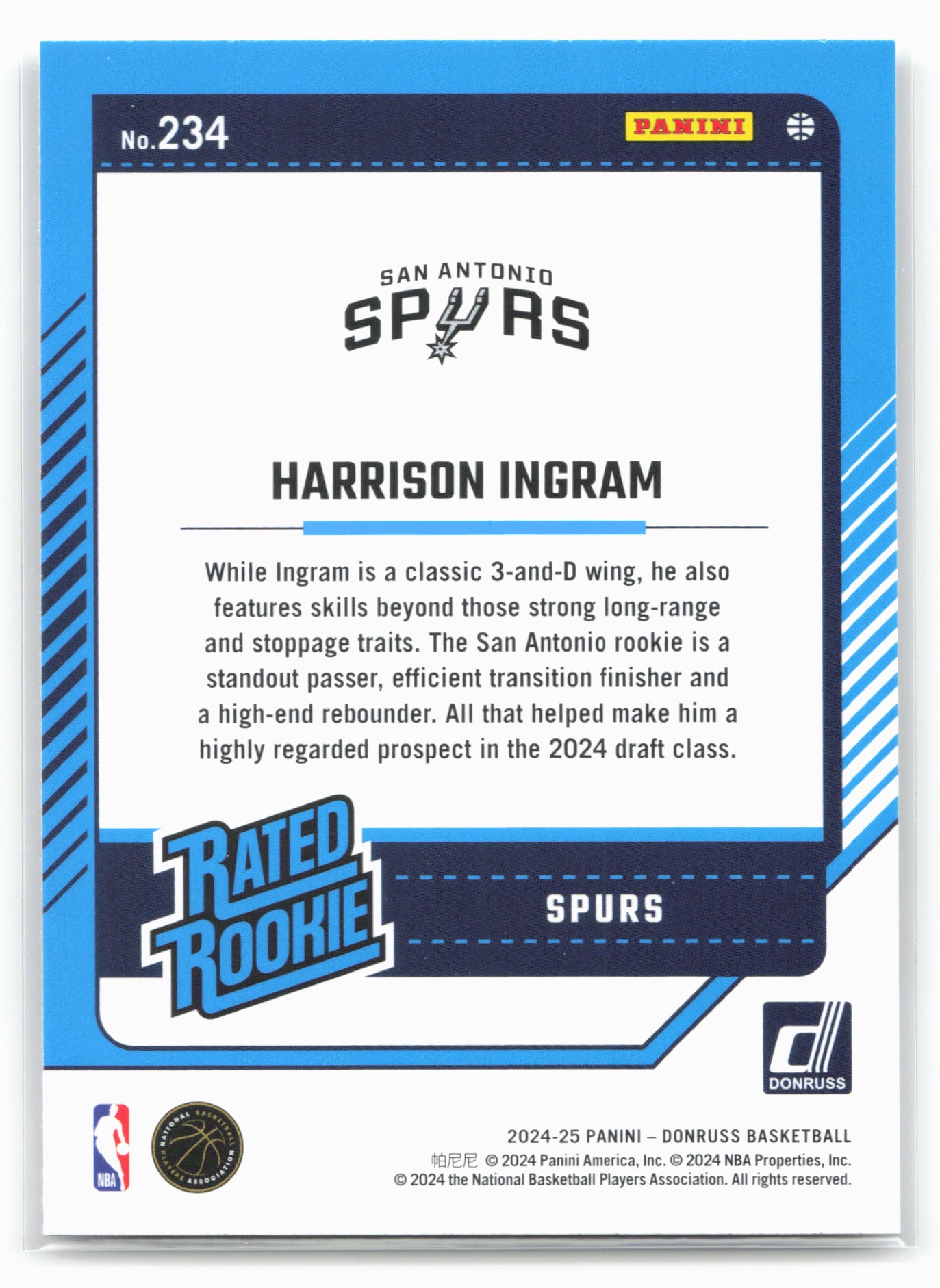 2024-25 Donruss #234 Harrison Ingram