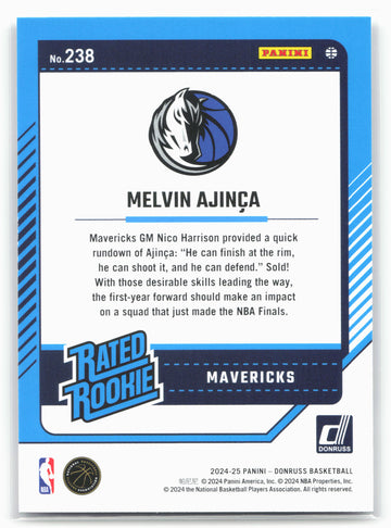 
2024-25 Donruss #238 Melvin Ajinca