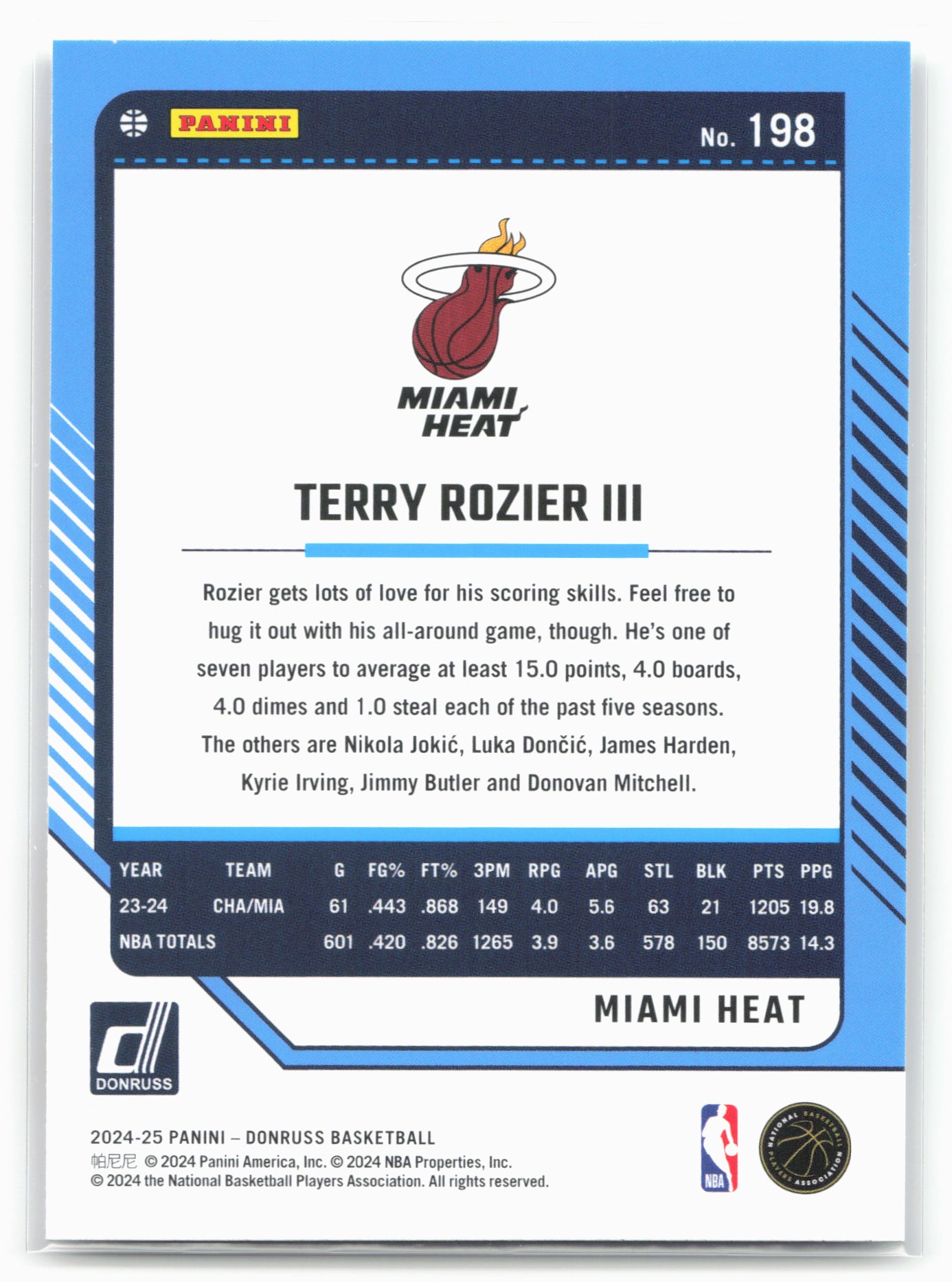2024-25 Donruss #198 Terry Rozier III