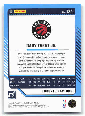 
2024-25 Donruss #184 Gary Trent Jr.