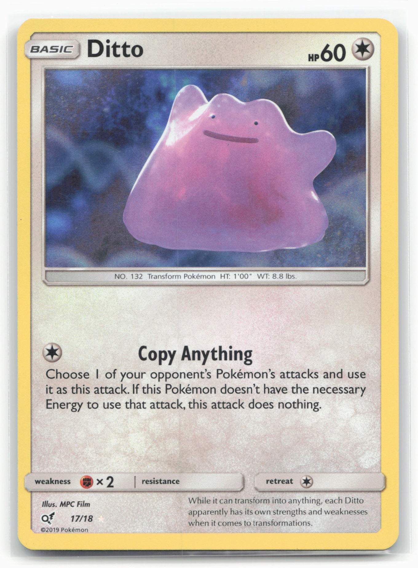 Detective Pikachu #17/18 Ditto 18185 Holo