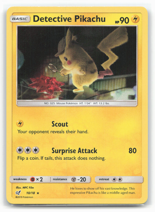 Detective Pikachu #10/18 Detective Pikachu 18186 Holo