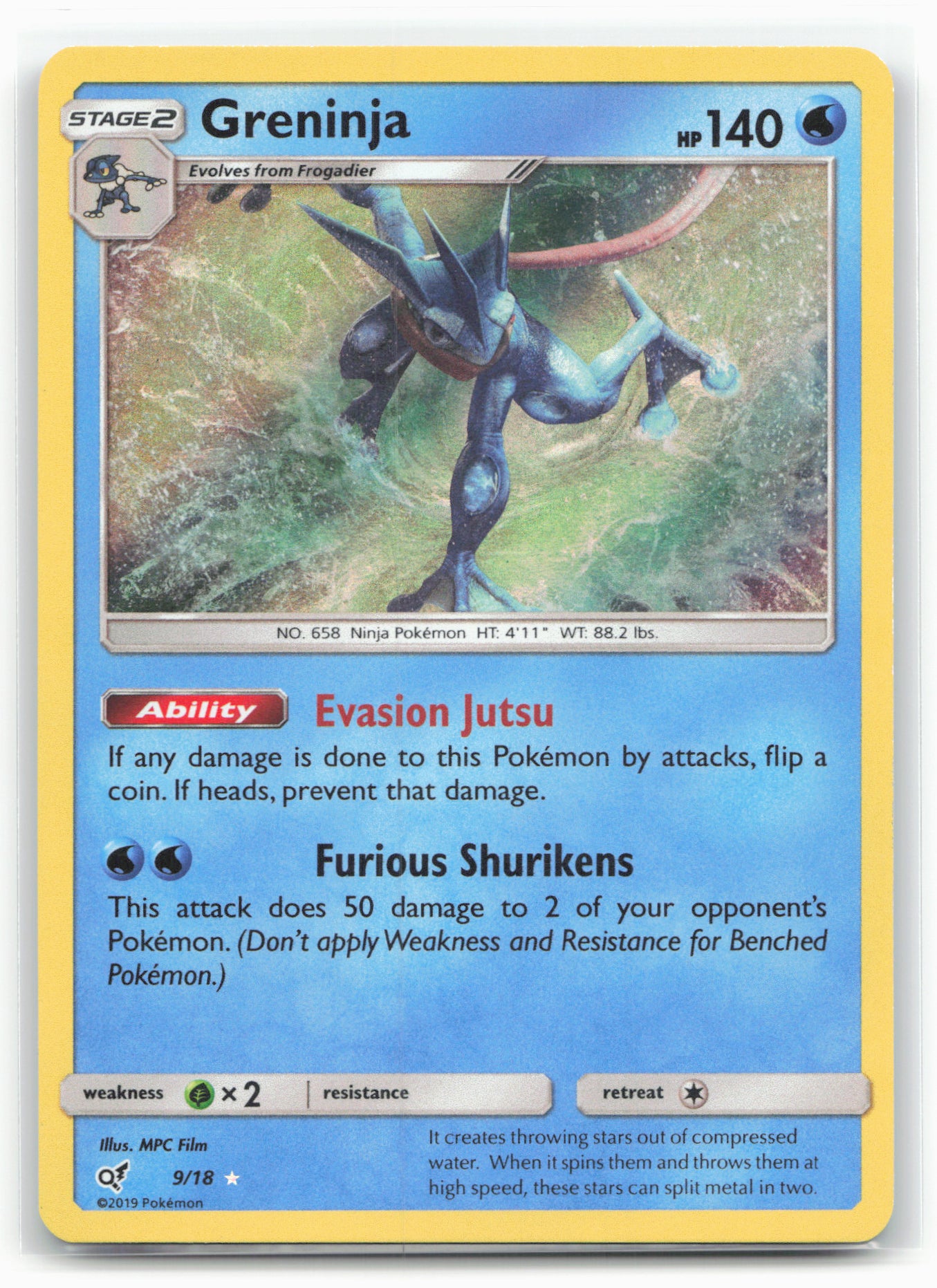 Detective Pikachu #9/18 Greninja Holo 18189