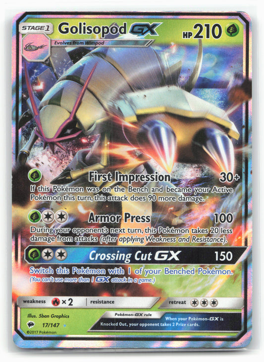 SM - Burning Shadows #17/147 Golisopod GX Holo 18201