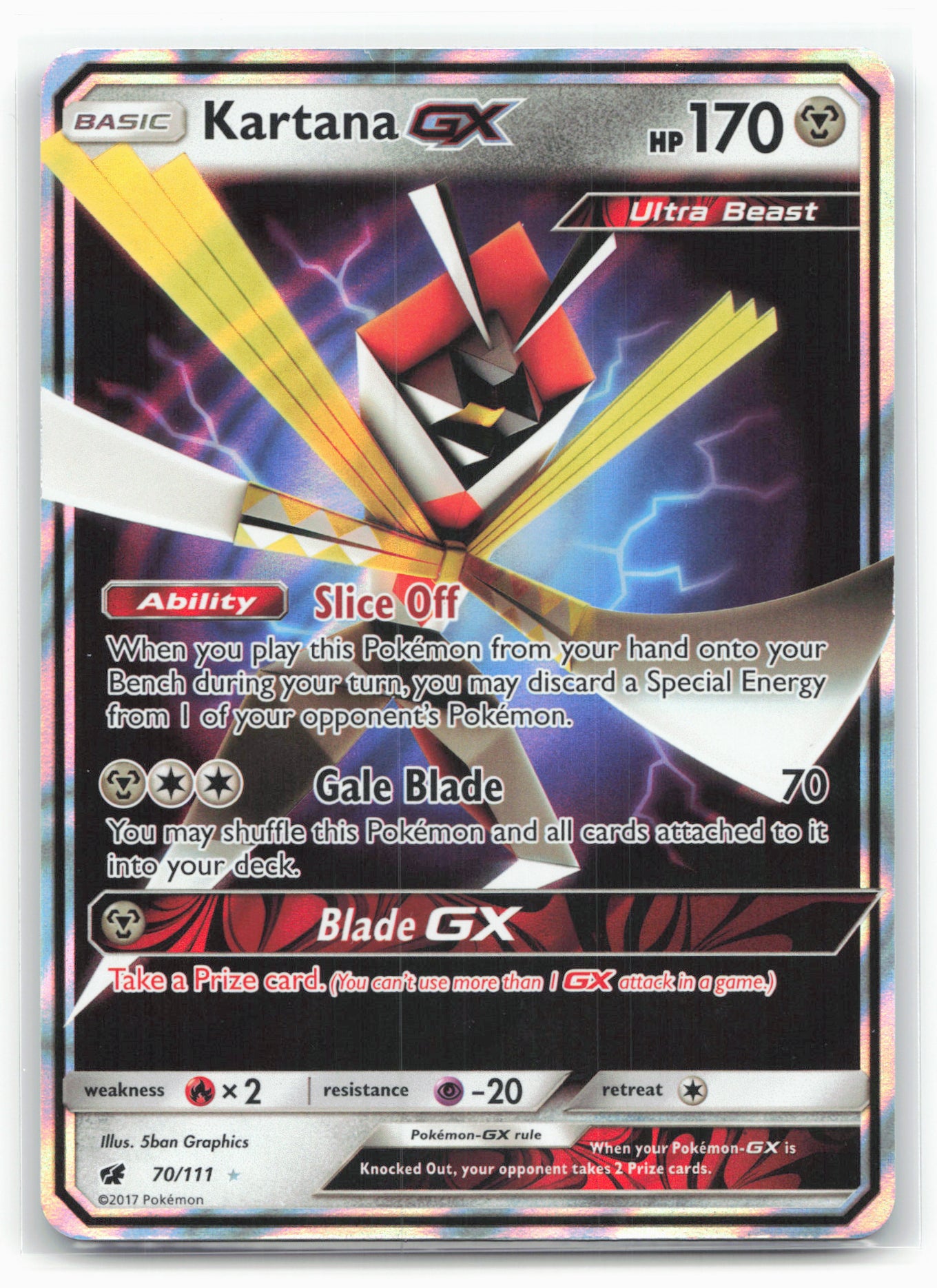 SM - Crimson Invasion #70/111 Kartana GX Holo 18202