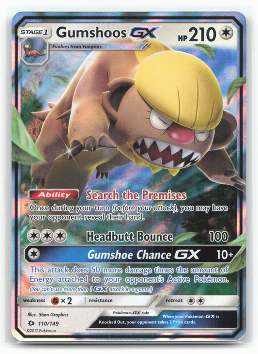 SM Base Set #110/149 Gumshoos GX Holo 18203
